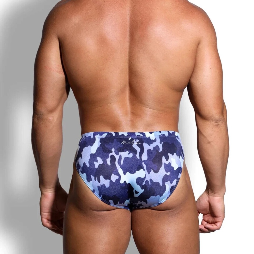 JJ Malibu Men's Lovesick Briefs - Black Camo Size Large